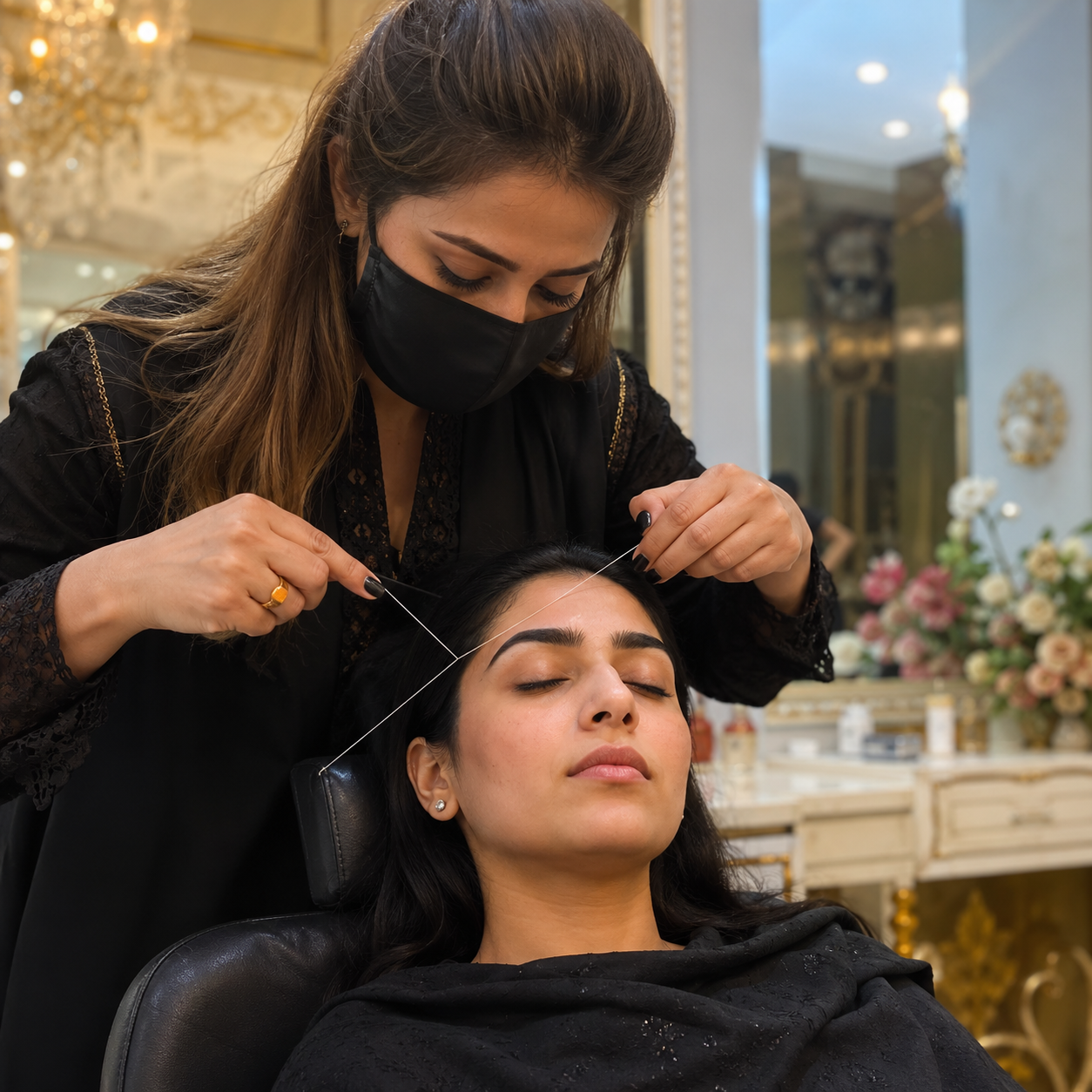 Naureen Nawaz Salon work — hair treatment